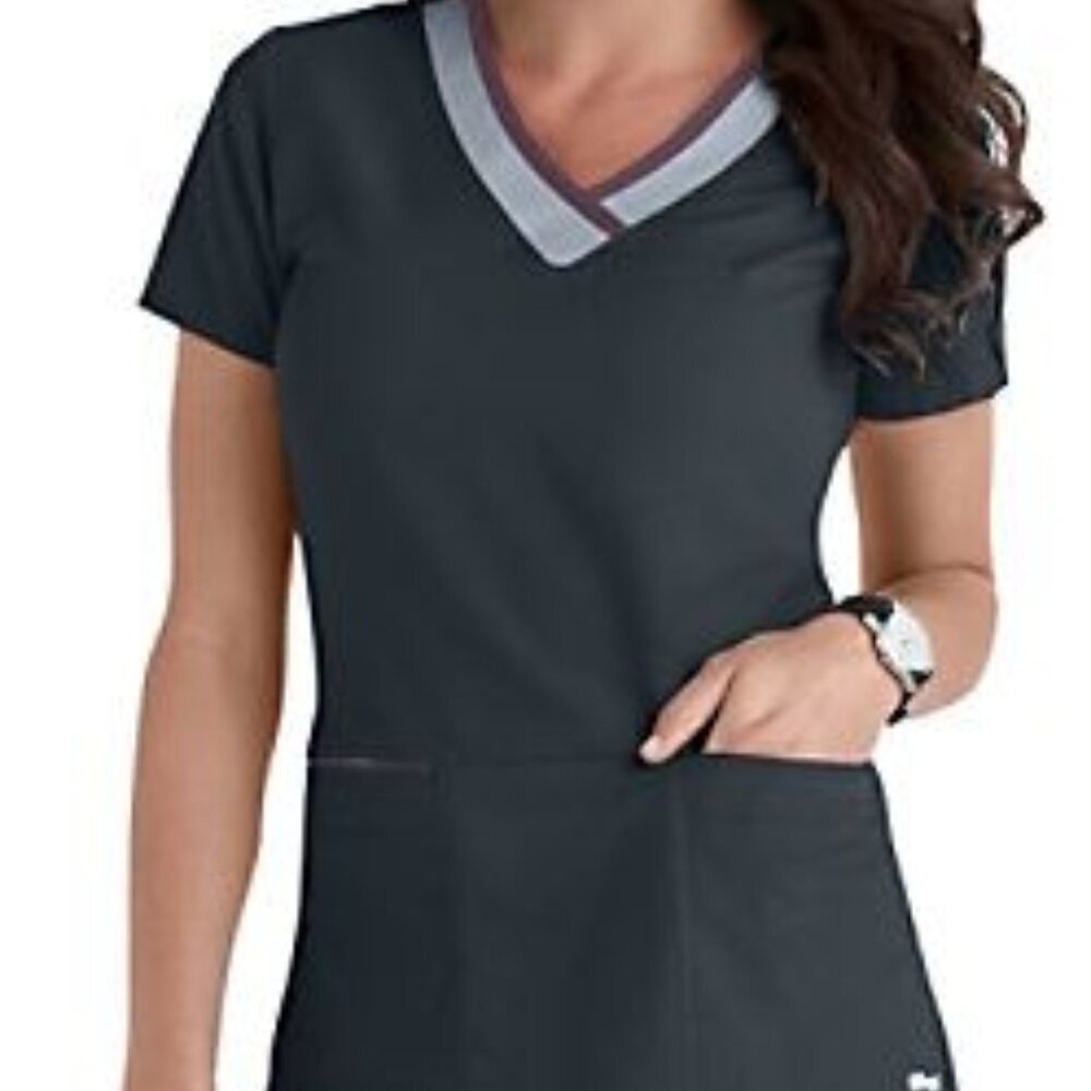 Grey's Anatomy 3 Pocket V-Neck Scrub Top Size S - Picture 6 of 6